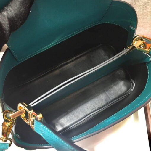 Replica Prada 1BA282 Medium Saffiano Leather Prada Matinee Bag Blue 7