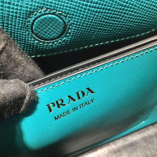 Replica Prada 1BA282 Medium Saffiano Leather Prada Matinee Bag Blue 8