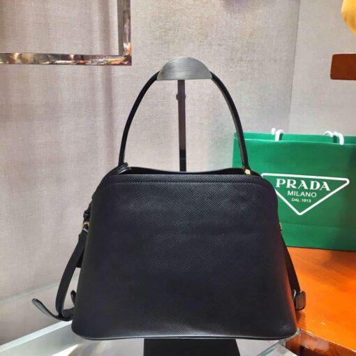 Replica Prada 1BA282 Medium Saffiano Leather Prada Matinee Bag Black 3