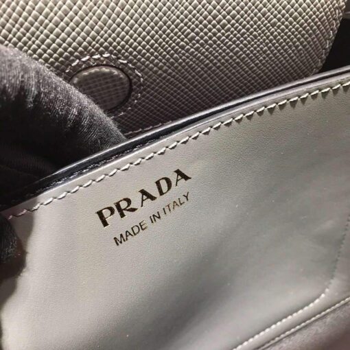 Replica Prada 1BA282 Medium Saffiano Leather Prada Matinee Bag Gray 8