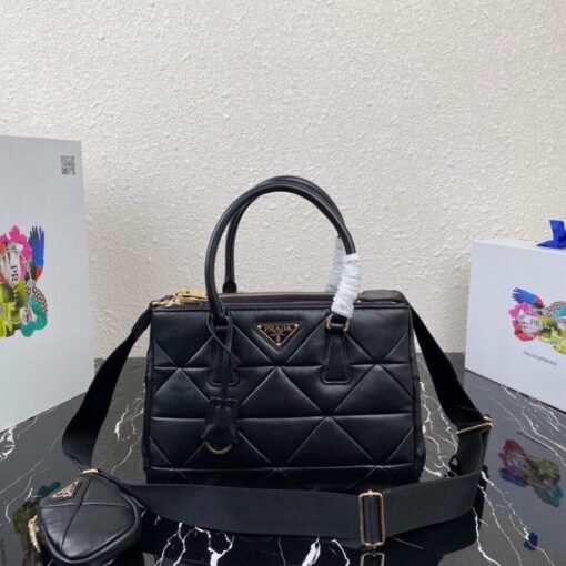 Replica Prada Small Prada Galleria Saffiano Leather bag 1BA863 Black 9