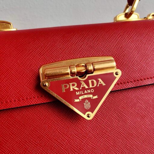 Replica Prada Saffiano Leather Symbole Bag 1BN021 Red 6