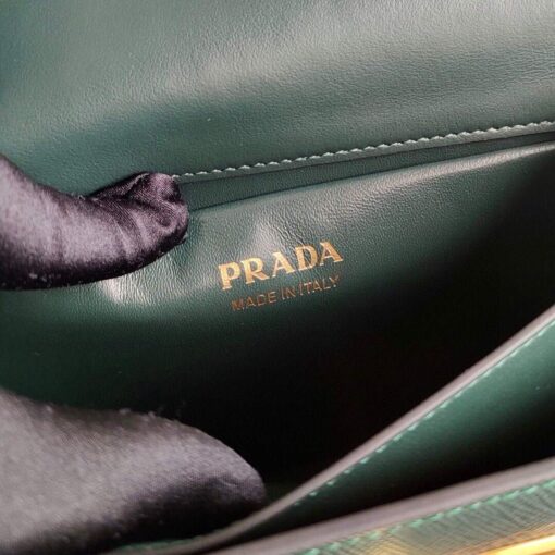 Replica Prada Saffiano Leather Symbole Bag 1BN021 Dark Green 7