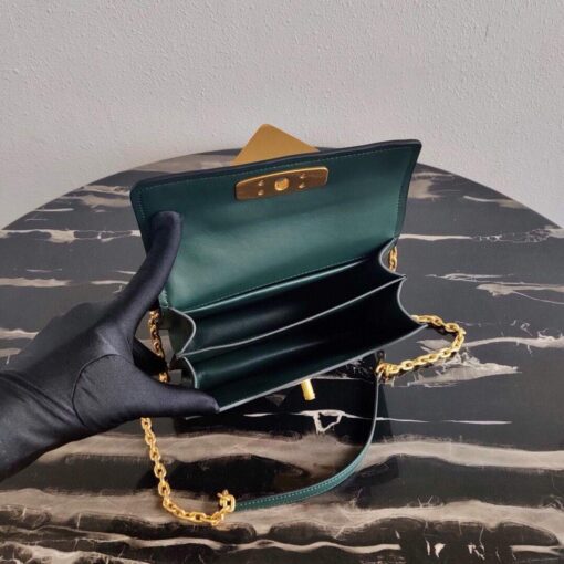 Replica Prada Saffiano Leather Symbole Bag 1BN021 Dark Green 8