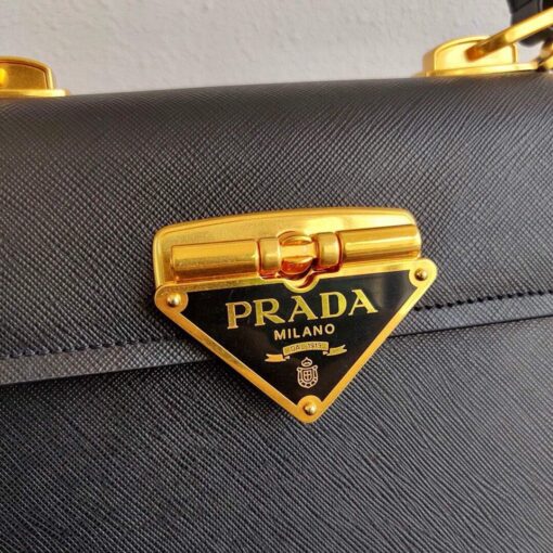 Replica Prada Saffiano Leather Symbole Bag 1BN021 Black 5