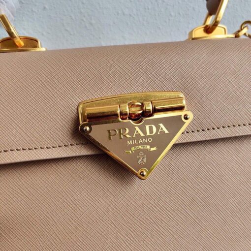 Replica Prada Saffiano Leather Symbole Bag 1BN021 Apricot 4