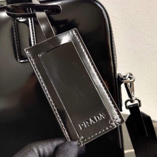 Replica Prada Saffiano Leather Briefcase Bag 2VE368 Black 4