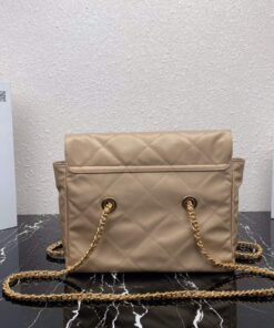 Replica Prada Nylon Vintage Chain Stray Bag 1BD630 Apricot