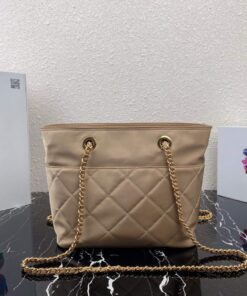 Replica Prada Nylon Vintage Chain Stray Bag 1BD625 Apricot