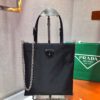 Replica Prada 1BA252 Nylon Handbag Blue 9