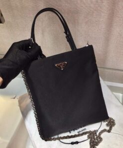 Replica Prada 1BA252 Nylon Handbag Black 2