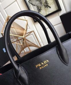 Replica Prada 1BA153 Large Saffiano Leather Handbag in Black 2