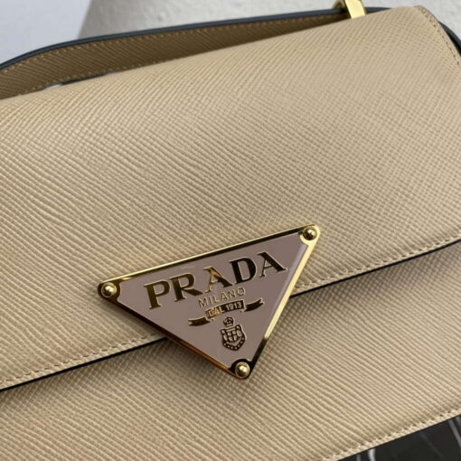 Replica Prada 1BD320 Prada Emblème Saffiano Shoulder Bag Tan 3