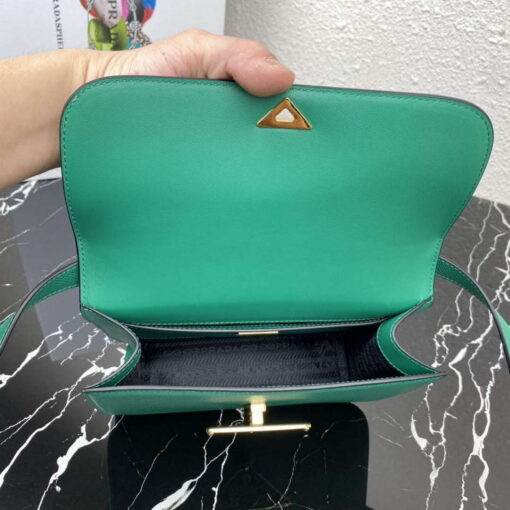 Replica Prada 1BD320 Prada Emblème Saffiano Shoulder Bag Green 7