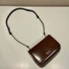 Replica Prada 1BA379 Small leather Prada Symbole bag with topstitching Black 10