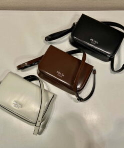 Replica Prada 2VD061 Black Brushed Leather Mini-bag With Shoulder Strap Black 2