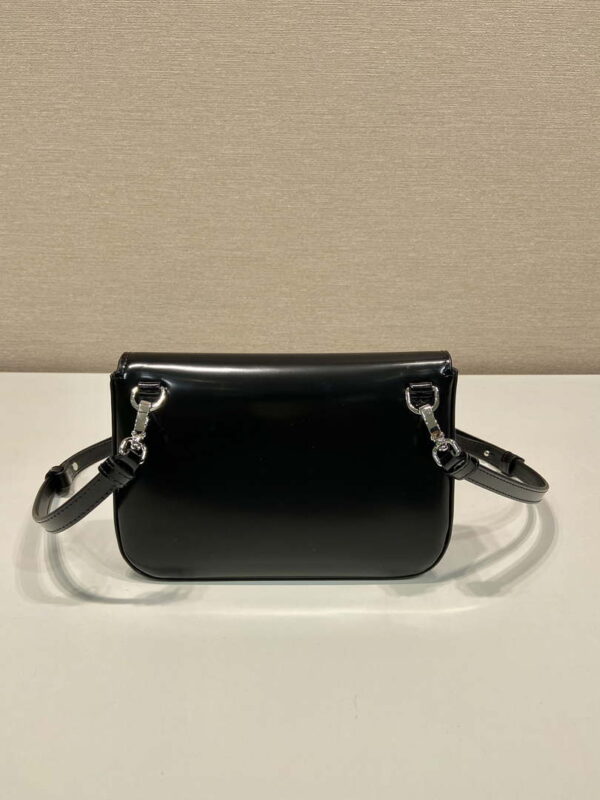 Replica Prada 2VD061 Black Brushed Leather Mini-bag With Shoulder Strap Black 5