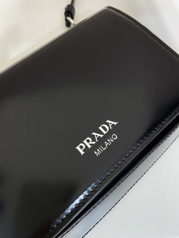 Replica Prada 2VD061 Black Brushed Leather Mini-bag With Shoulder Strap Black 9