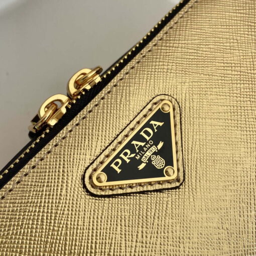 Replica Prada 2VH070 Saffiano Gold leather Prada Brique bag 6