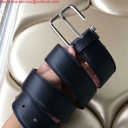 Replica Hermes Lennox 40 MM Belt In Black Epsom Leather