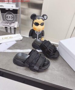 Replica Dior Slippers Hot Sale Dior Sandals Black 81180 2