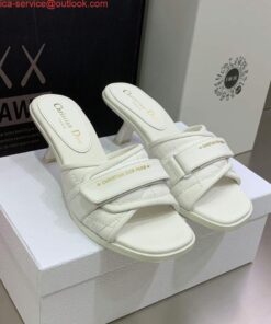 Replica Dior Women’s Shoes evolution heeled slide KCQ731CQC White