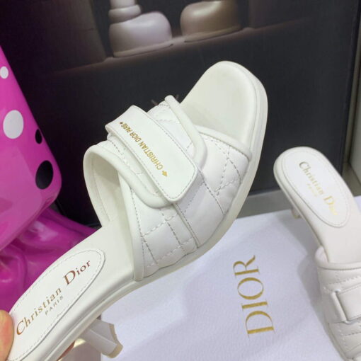 Replica Dior Women’s Shoes evolution heeled slide KCQ731CQC White 6