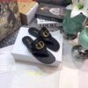 Replica Dior KCQ386 Diro 30 Montaigne Flat Thong Sandals Calfskin Apricot 9