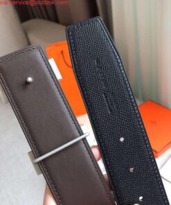 Replica Hermes Constance 2 Belt Buckle & Black Epsom 42MM Strap 2