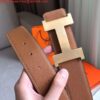 Replica Hermes H Au Carre Belt Buckle & Orange 32mm Strap 8