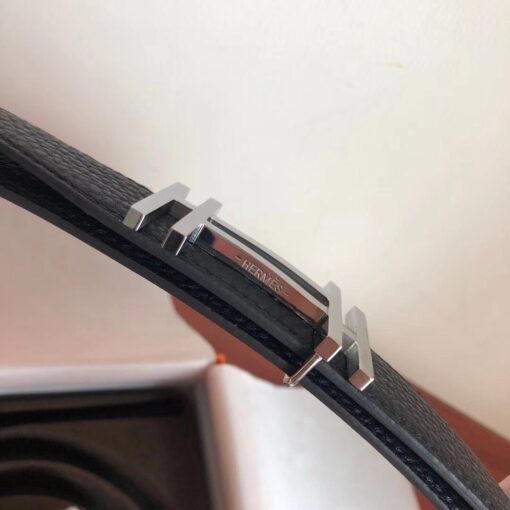 Replica Hermes H Au Carre Belt Buckle & Black 32mm Strap 6