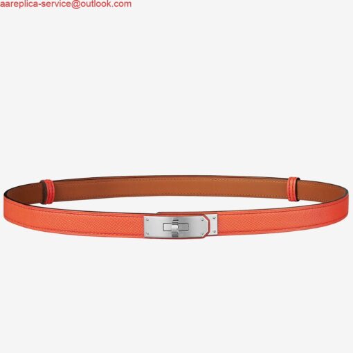 Replica Hermes Kelly 18 Belt In Orange Epsom Leather