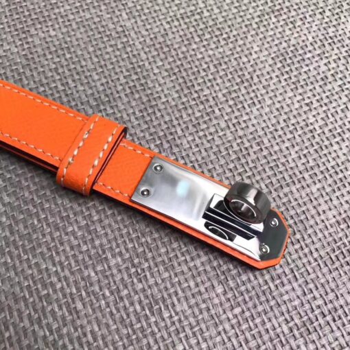 Replica Hermes Kelly 18 Belt In Orange Epsom Leather 8