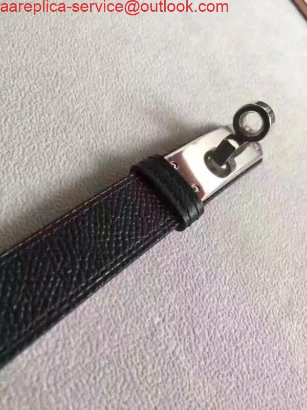 Replica Hermes Kelly 18 Belt In Black Epsom Leather 3