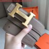 Replica Hermes H Belt Buckle & Orange Clemence 32 MM Strap 5