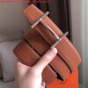 Replica Hermes H Touareg Reversible Belt 32MM in Grey Clemence Leather 5