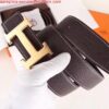 Replica Hermes H Belt Buckle & Black Clemence 32 MM Strap 7