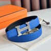 Replica Hermes Constance Belt Buckle & Blue Epsom 38 MM Strap 5