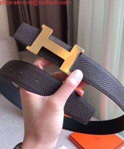 Replica Hermes Constance Belt Buckle & Cafe Clemence 38 MM Strap 2