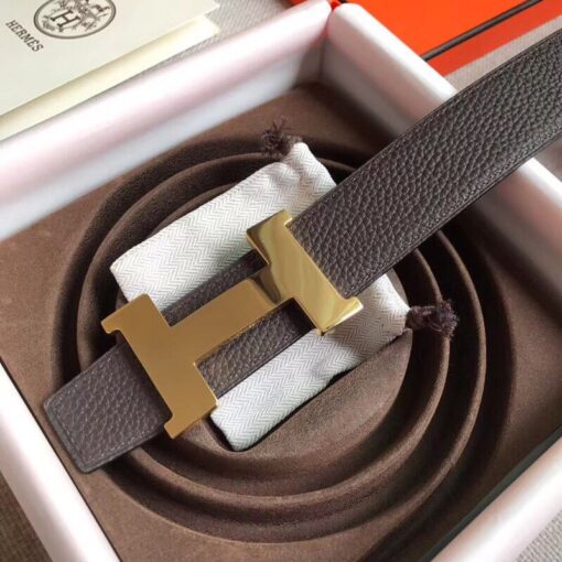 Replica Hermes Constance Belt Buckle & Cafe Clemence 38 MM Strap 3