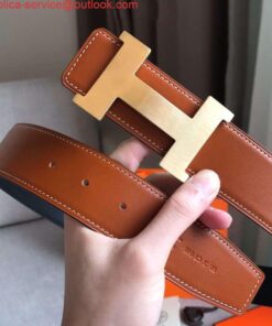 Replica Hermes Constance 2 Belt Buckle & Gold/Noir Swift 42MM Strap