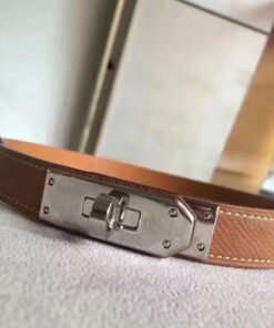 Replica Hermes Kelly 18 Belt In Gold Epsom Leather 2