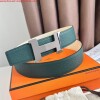 Replica Hermes Mini Constance 24mm Reversible Belt Black/Taupe 10