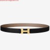 Replica Hermes Constance Reversible Belt 38MM in Gold Epsom Calfskin 8