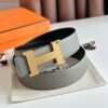 Replica Hermes Mini Constance 24mm Reversible Belt Black/Ruby 8