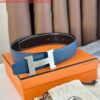 Replica Hermes Mini Constance 24mm Reversible Belt Black/Orange 8