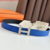 Replica Hermes H Reversible Belt 32MM in Black Clemence Leather 8