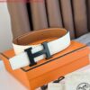 Replica Hermes H Reversible 38MM Belt with matte Buckle in Blue and Gold Epsom Leather 7