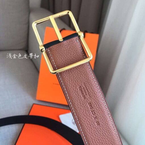 Replica Hermes Brown Saddle 38MM Reversible Belt 8