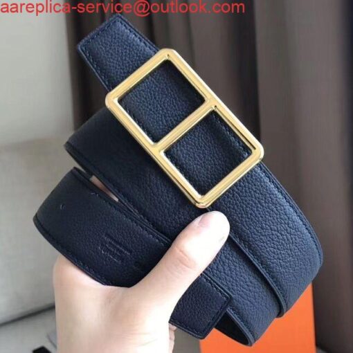 Replica Hermes Officier Belt Buckle & Navy 38MM Strap